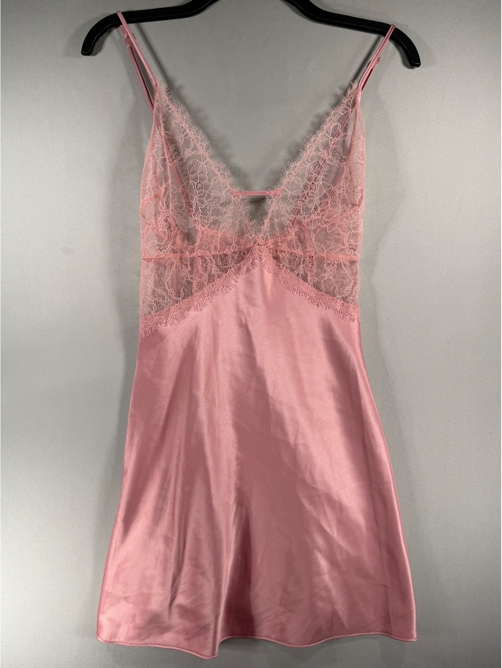 Victoria's Secret Mauve Pink Lace and Satin Slip Dress Size XL